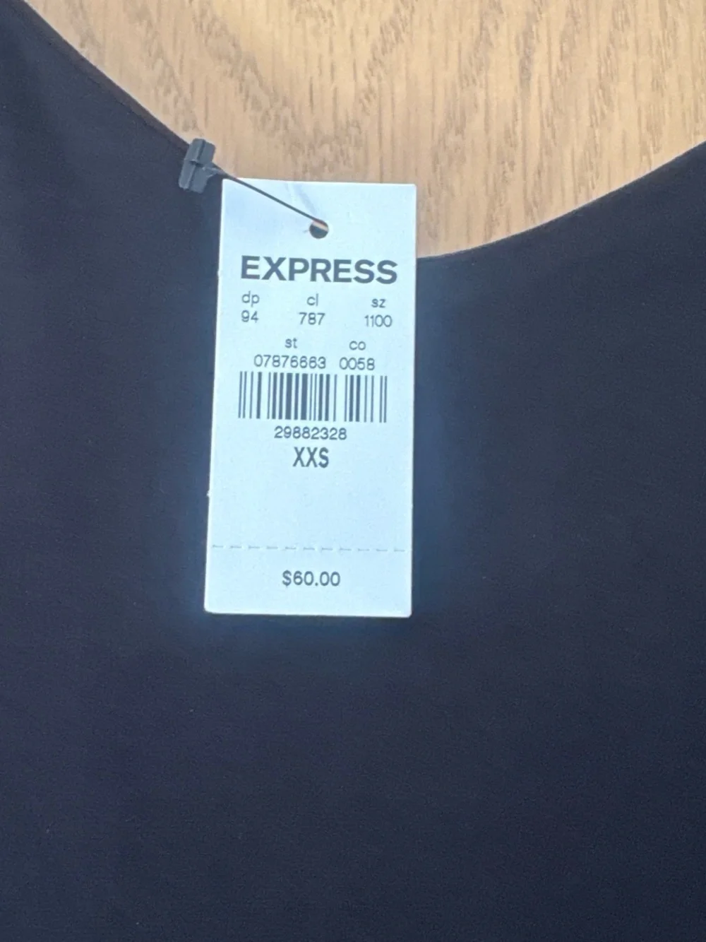 Express Black Sleek Slip Dress with Thin Straps